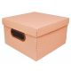 Dello - Caixa Organizadora Linho Pequena - Terracota 1